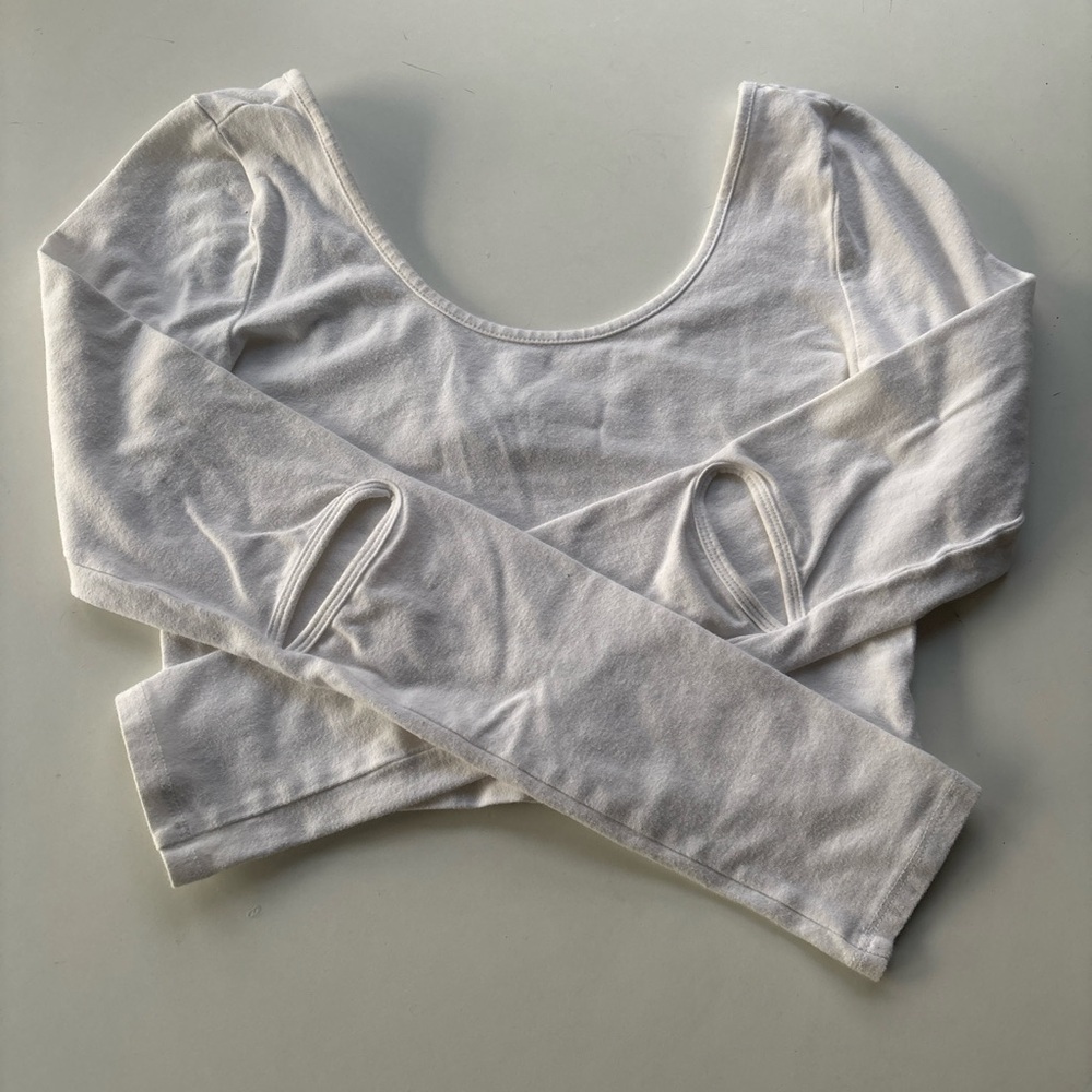 Forever 21 White Long Sleeve Top